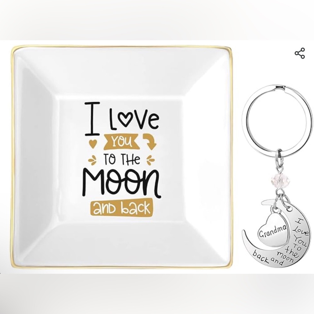 Ceramic Jewelry Ring Dish & Keychain GIFTS
